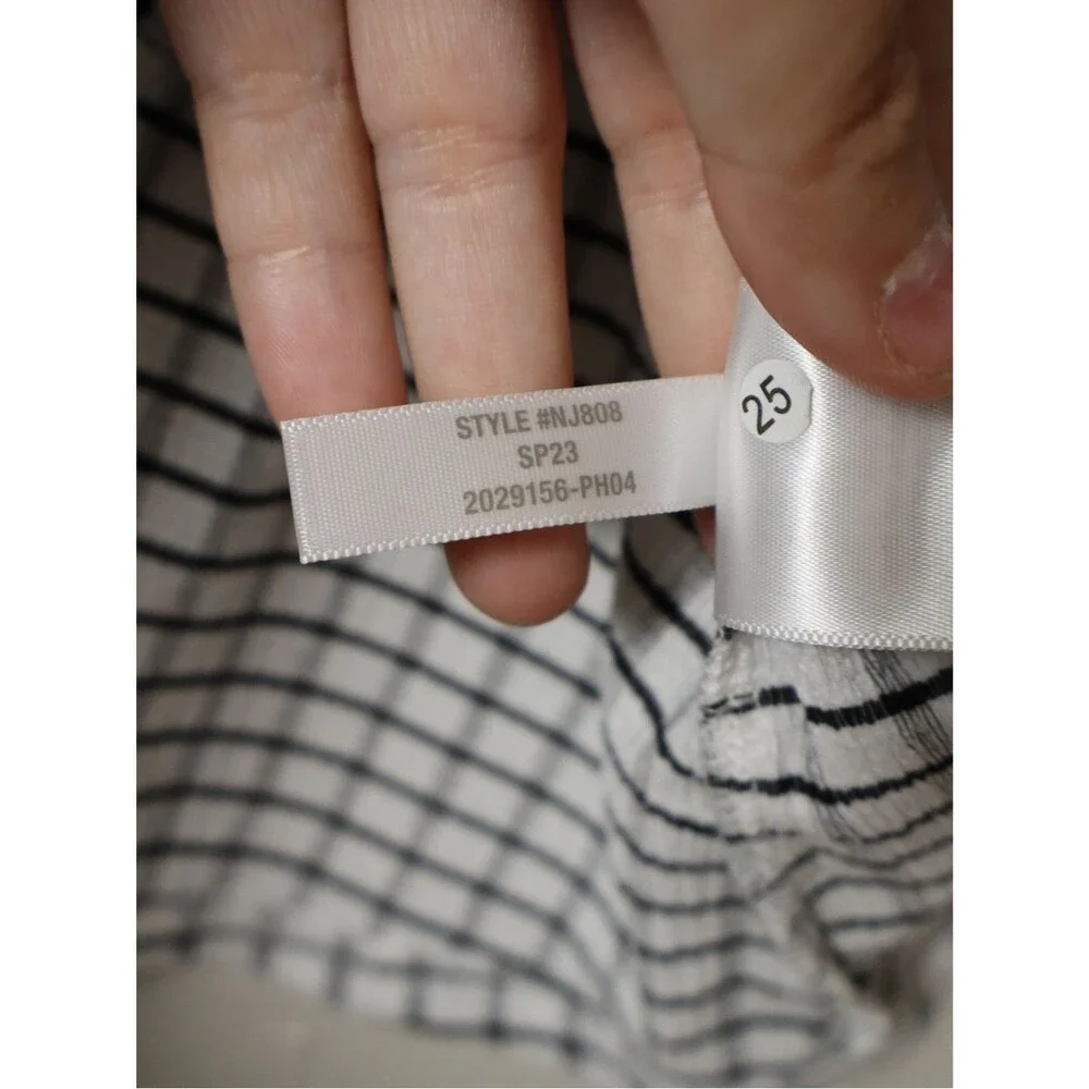 Madewell #NJ808 Omaha Black & White Gingham Puff Sleeve Bouse Medium